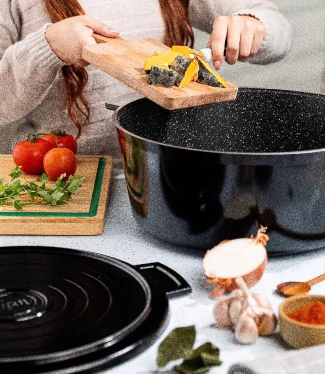 Cacerola 12L con tapa Grill — Negro